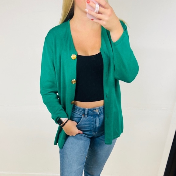 Vintage Laura by Alyzia Green Cardigan - Picture 1 of 9